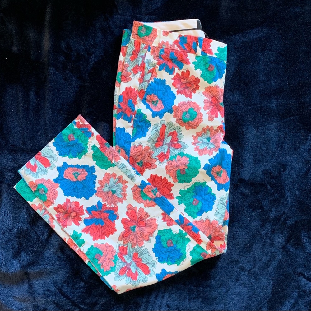 Banana republic cropped floral pants-size 6